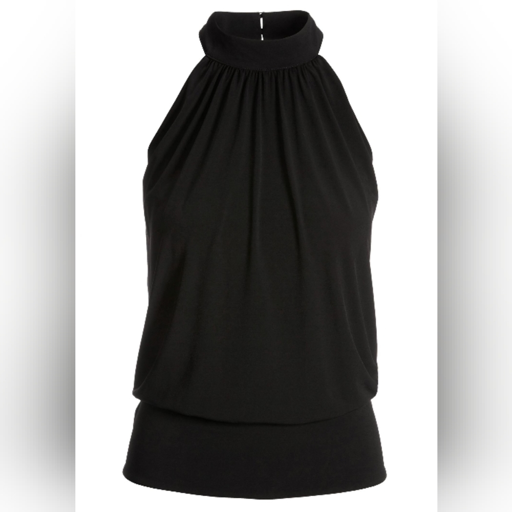 Boston Proper Mock Neck Halter Top